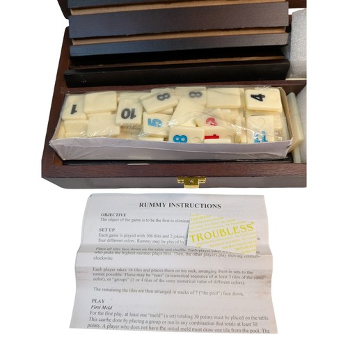 Rummy tile game set with - rummy,